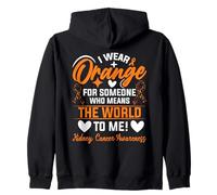 Me Pongo Naranja para Alguien Que Significa Mundo para mí Sudadera con Capucha