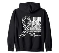 Me Pongo Naranja para Alguien Que Significa Todo para mí TDAH Sudadera con Capucha