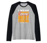 Me Pongo Naranja para el Mes de concienciación sobre el TDAH de mi Mejor Amigo Camiseta Manga Raglan