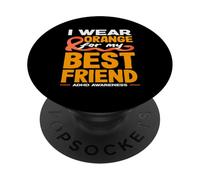 Me Pongo Naranja para el Mes de concienciación sobre el TDAH de mi Mejor Amigo PopSockets PopGrip Adhesivo