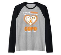 Me Pongo Naranja para la Conciencia de la EPOC de mi Nieta Camiseta Manga Raglan