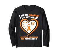 Me Pongo Naranja para la Conciencia de la Esclerosis múltiple de mi Sobrina Manga Larga