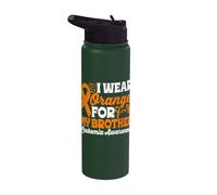 Me pongo naranja para la conciencia de la leucemia de mi hermano Stainless Steel Insulated Water Bottle