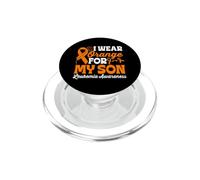 Me Pongo Naranja para la Conciencia de la Leucemia de mi Hijo PopSockets PopGrip para MagSafe