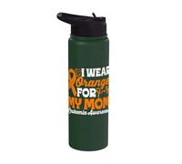 Me pongo naranja para la conciencia de la leucemia de mi madre Stainless Steel Insulated Water Bottle