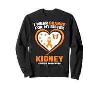 Me Pongo Naranja para la concienciación sobre el cáncer de riñón de mi Hermana Sudadera