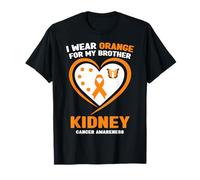 Me Pongo Naranja para la concienciación sobre el cáncer de riñón de mi Hermano Camiseta