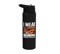 Me pongo naranja para mi abuela - Concientización sobre la leucemia Stainless Steel Insulated Water Bottle
