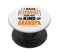 Me Pongo Naranja para mi Abuelo COPD Warrior Conciencia de la EPOC PopSockets PopGrip Adhesivo