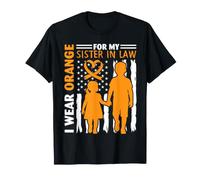 Me Pongo Naranja para mi cuñada Hermano Orgulloso Americano Camiseta