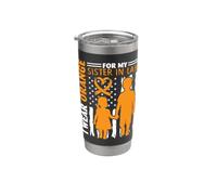 Me pongo naranja para mi cuñada Hermano orgulloso americano Vaso térmico de acero inoxidable de doble pared