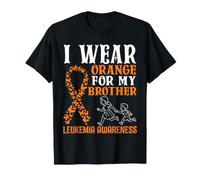 Me Pongo Naranja para mi Hermano Concientización sobre la Leucemia Hermana Orgullosa Camiseta