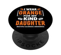 Me Pongo Naranja para mi Hija Concientización sobre la Esclerosis múltiple PopSockets PopGrip Adhesivo
