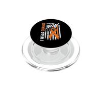 Me Pongo Naranja para mi Hijo Concientización sobre la Leucemia Guerrero de la Leucemia PopSockets PopGrip para MagSafe