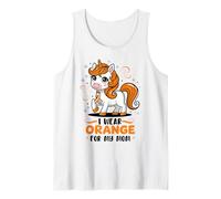 Me Pongo Naranja para mi mamá Unicornio Conciencia MS Camiseta sin Mangas