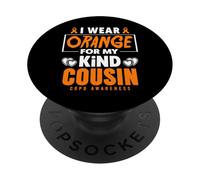 Me Pongo Naranja para mi Primo COPD Warrior Conciencia de la EPOC PopSockets PopGrip Adhesivo