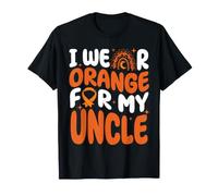 Me Pongo Naranja para mi tío Boho Rainbow Leucemia Supporter Camiseta