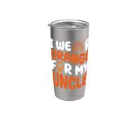 Me pongo naranja para mi tío Boho Rainbow Leucemia Supporter Vaso térmico de acero inoxidable de doble pared
