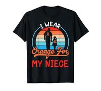 Me Pongo Naranja para mi tío partidario del cáncer de Leucemia Sobrina Camiseta