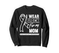 Me Pongo Negro para mi mamá Concientización sobre el cáncer de Piel sobre el Melanoma Sudadera