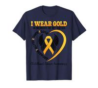 Me Pongo Oro en Memoria de mi Hermana Hermano de cáncer Infantil Camiseta