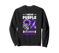 Me Pongo púrpura para el Apoyo de mi Abuelo para el Alzheimer Sudadera