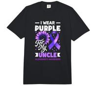 Me Pongo púrpura para el Apoyo de mi tío para el Alzheimer Comfort Colors Adult Heavyweight T-Shirt