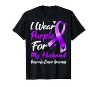 Me pongo púrpura para la conciencia del cáncer de páncreas de mi esposo Camiseta