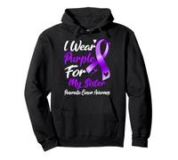 Me Pongo púrpura para la Conciencia del cáncer de páncreas de mi Hermana Sudadera con Capucha