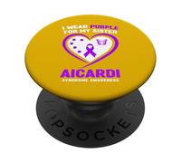Me Pongo púrpura para la Conciencia del síndrome de mi Hermana Aicardi PopSockets PopGrip Adhesivo