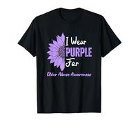 Me pongo púrpura para la concienciación sobre el abuso de ancianos girasol Camiseta