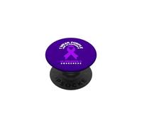 Me Pongo púrpura para la concienciación sobre la Enfermedad de Alzheimer PopSockets PopGrip Adhesivo