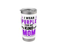 Me pongo púrpura para mi mamá Alzheimer Conciencia Vaso térmico de acero inoxidable de doble pared