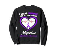 Me Pongo púrpura para mi Novia migraña Conciencia sobre el Dolor de Cabeza Sudadera