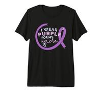 Me Pongo púrpura para mi tío Alzheimers Ribbon Meme Walk Camiseta Premium
