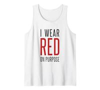 Me Pongo Rojo a propósito Concientización sobre la Enfermedad cardíaca Camiseta sin Mangas