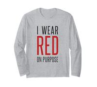 Me Pongo Rojo a propósito Concientización sobre la Enfermedad cardíaca Manga Larga