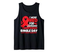 Me Pongo Rojo para Alguien a quien extraño la Conciencia de la Enfermedad cardíaca Camiseta sin Mangas