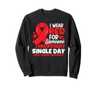 Me Pongo Rojo para Alguien a quien extraño la Conciencia de la Enfermedad cardíaca Sudadera