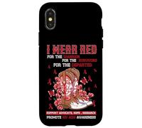 Me Pongo Rojo para el Guerrero Concientización sobre el VIH sobre el SIDA Carcasa para iPhone X/XS