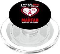 Me Pongo Rojo para la Conciencia del síndrome de mi Hermana Marfan PopSockets PopGrip para MagSafe