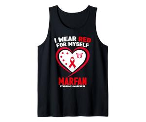 Me Pongo Rojo para mí Conciencia del síndrome de Marfan Camiseta sin Mangas