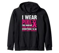 Me Pongo Rosa para Alguien Que Significa Todo para mí Pecho Ca Sudadera con Capucha