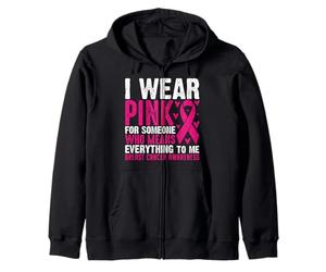 Me Pongo Rosa para Alguien Que Significa Todo para mí Pecho Ca Sudadera con Capucha