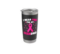 Me pongo rosa para la conciencia del cáncer de mama de mi abuela Vaso térmico de acero inoxidable de doble pared