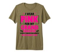 Me Pongo Rosa para la Conciencia del cáncer de Mama de mi Nieta Camiseta Premium