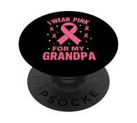 Me Pongo Rosa para la Conciencia del cáncer de mi Abuelo PopSockets PopGrip Adhesivo