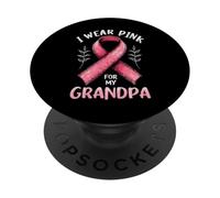 Me Pongo Rosa para la Conciencia del cáncer de mi Abuelo PopSockets PopGrip Adhesivo