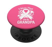 Me Pongo Rosa para la Conciencia del cáncer de mi Abuelo PopSockets PopGrip Adhesivo