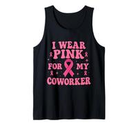 Me Pongo Rosa para la Conciencia del cáncer de mi compañero de Trabajo Camiseta sin Mangas
